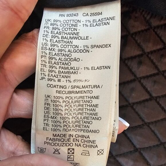 NWOT Diesel Black Moto Quilted Jacket Size Small - Picture 9 of 11